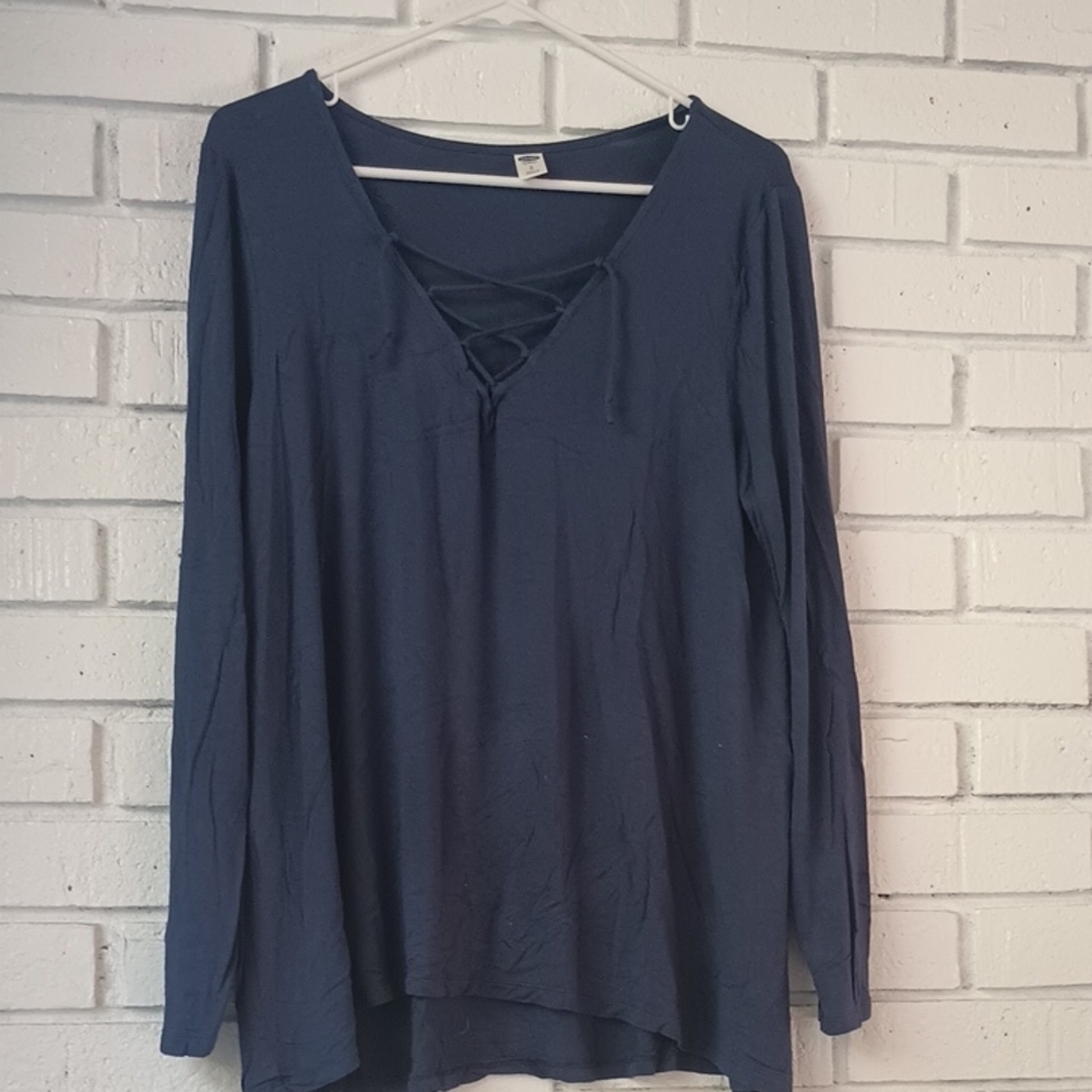 Old Navy Womens Navy Shirt Size Large
